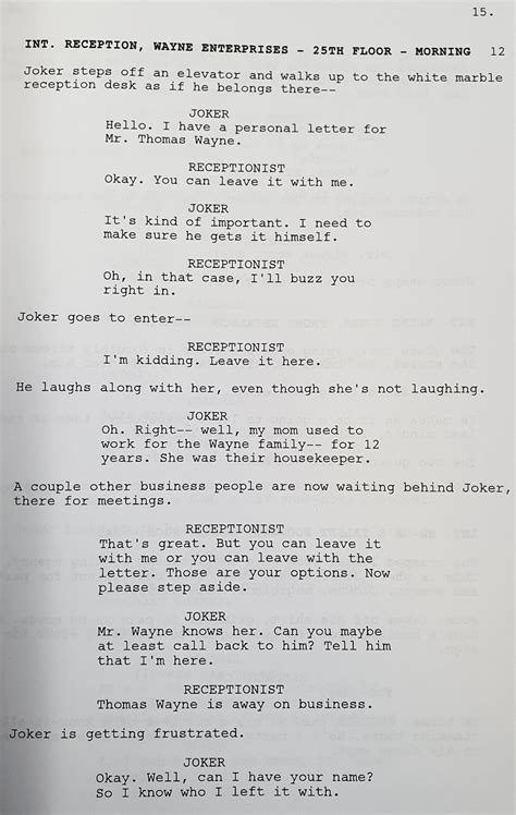 the joker 2019 movie script